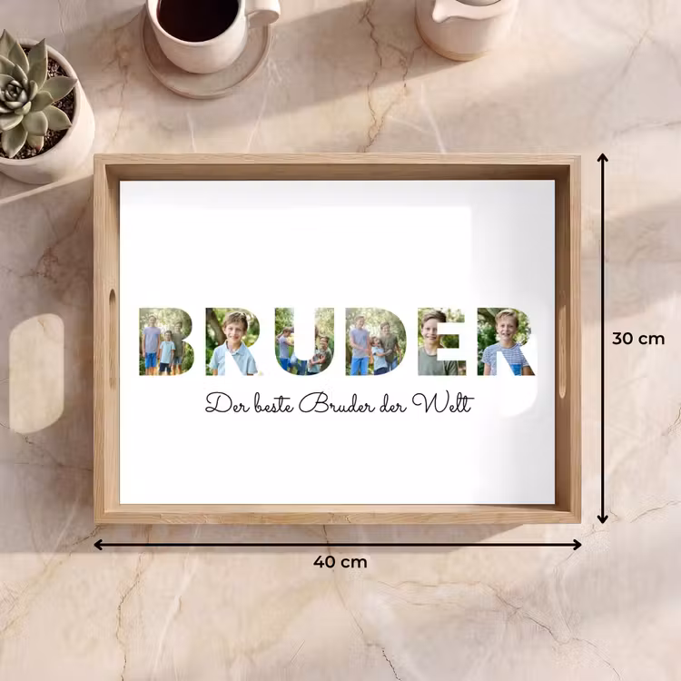 Tablett - Bruder – Buchstaben-Collage — 7
