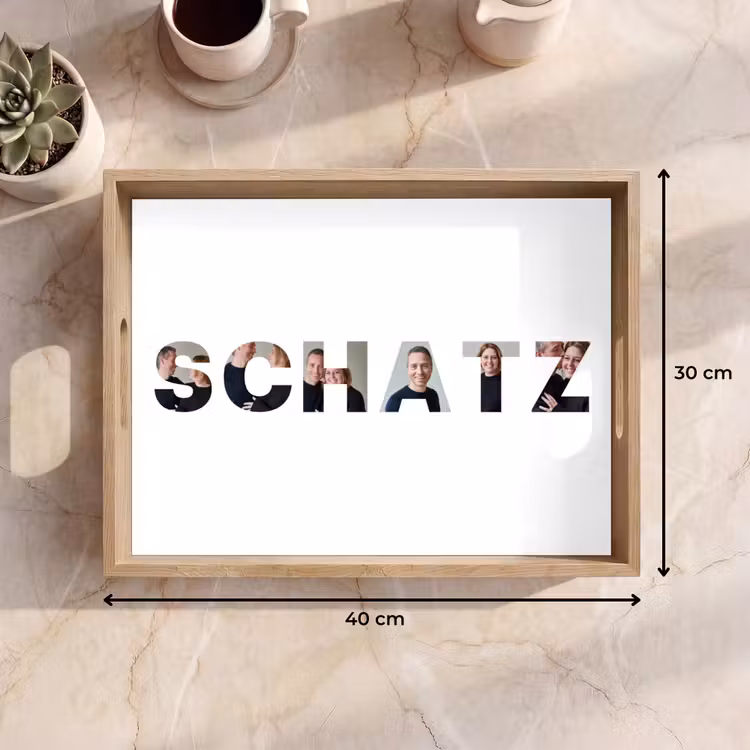 Tablett - Schatz – Buchstabencollage — 7