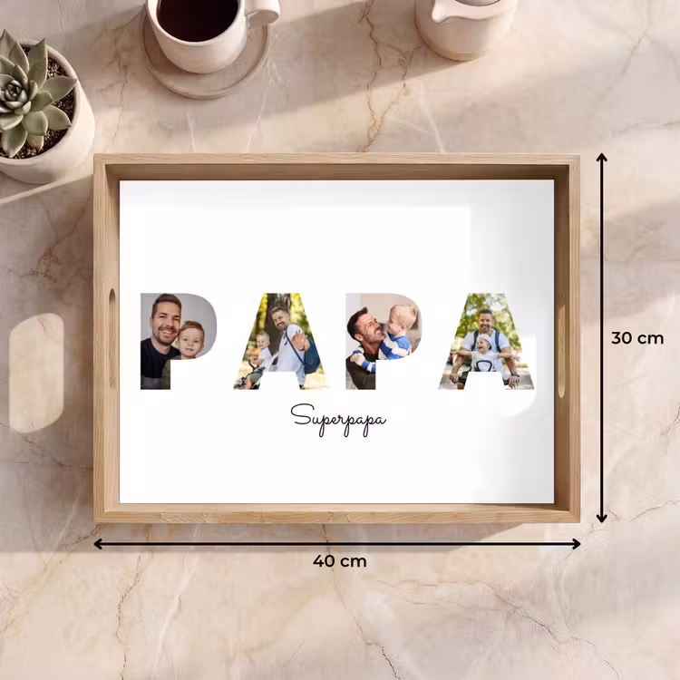 Tablett - Superpapa – Buchstaben-Collage — 7