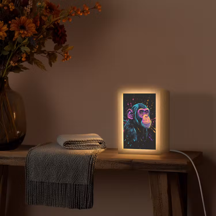 Tischlampe - Affe - Farbe - Neon - Farbe — 2