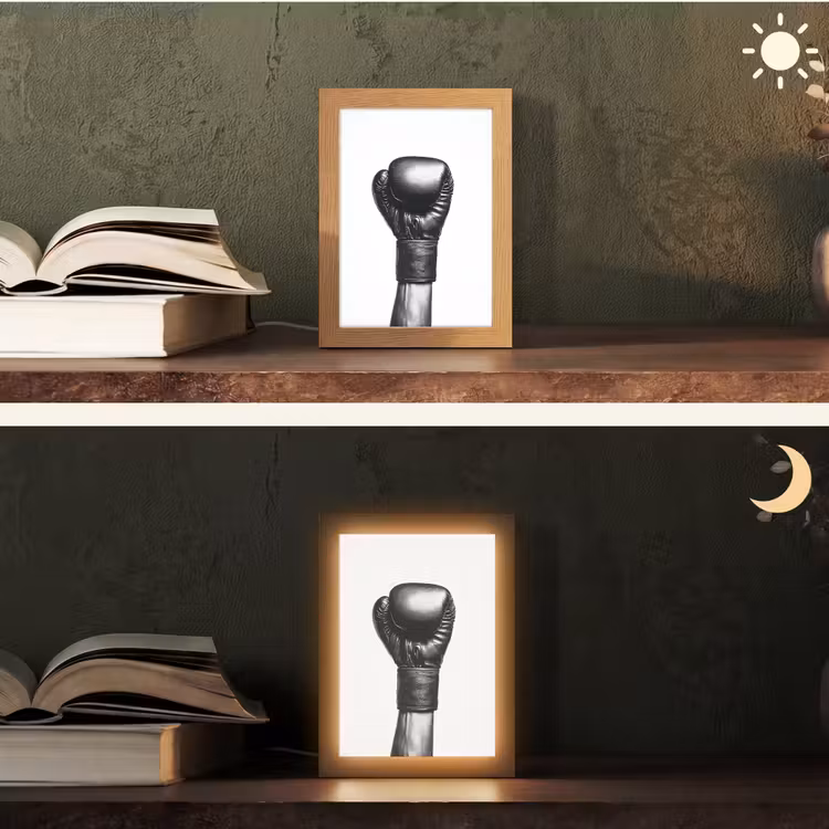 Tischlampe - Boxhandschuh - Schwarz - Hand — 5