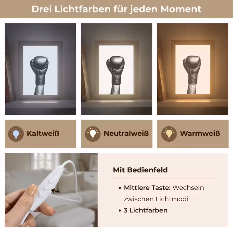 Tischlampe - Boxhandschuh - Schwarz - Hand — 6