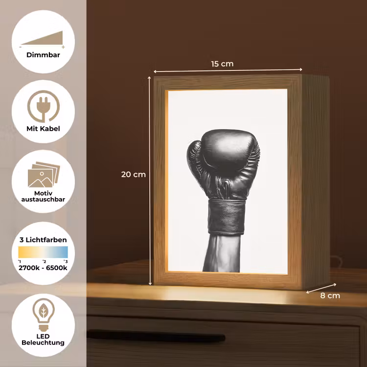 Tischlampe - Boxhandschuh - Schwarz - Hand — 7