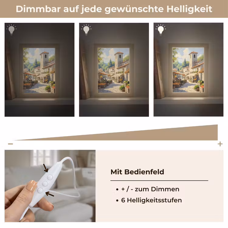 Tischlampe - Dorf - Sonne - Stände - Häuser — 8