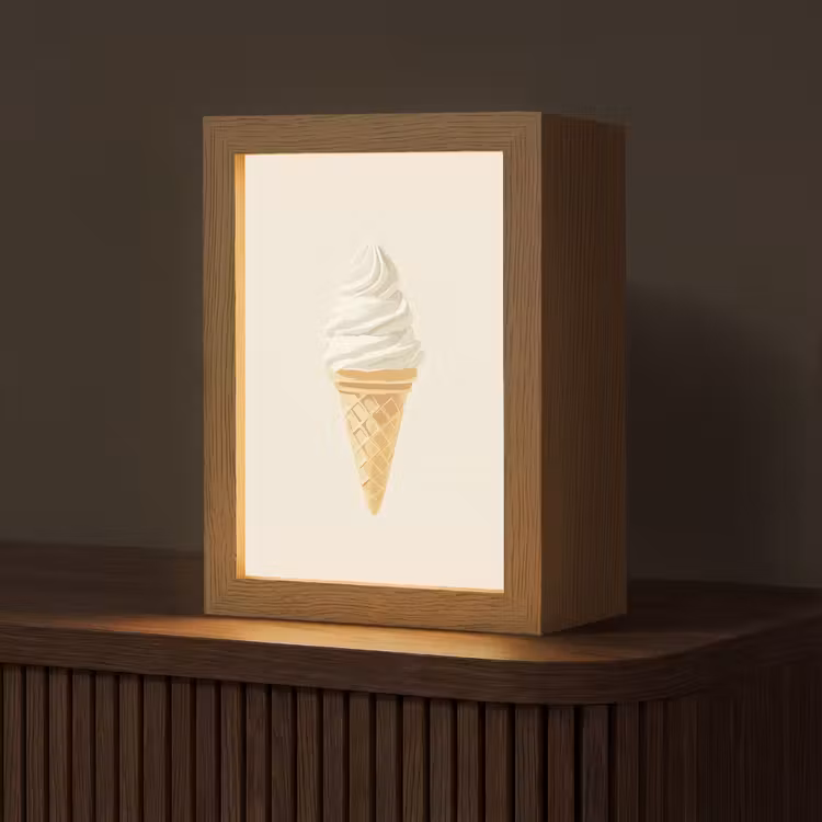 Tischlampe - Eiswaffel - Weiß — 1