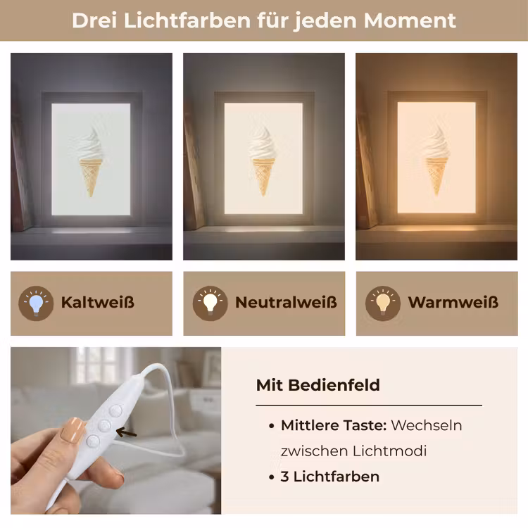 Tischlampe - Eiswaffel - Weiß — 6