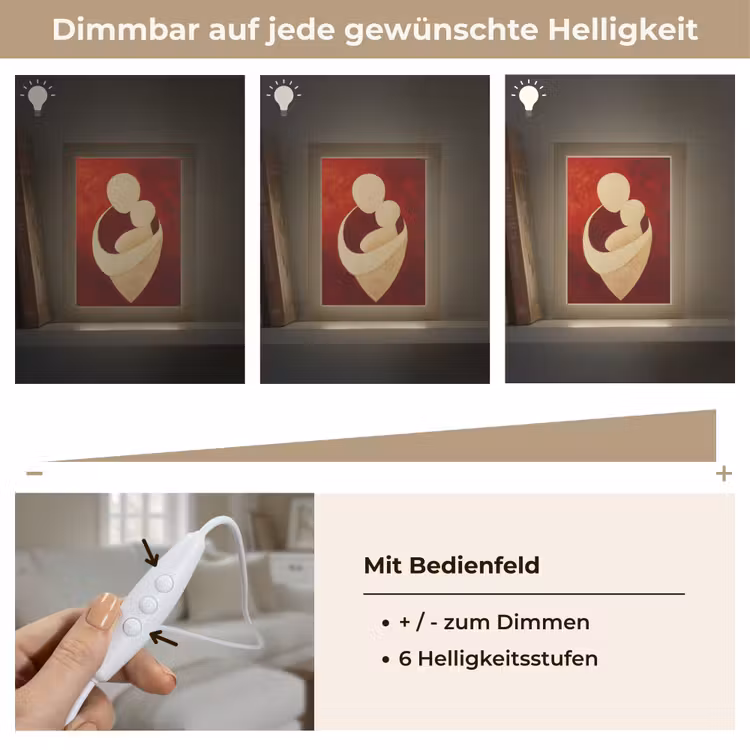Tischlampe - Abstrakt - Mutter - Kind - Rot — 8
