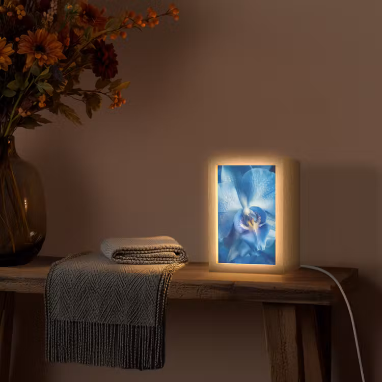 Tischlampe - Blau - Orchidee - Elegeant — 2