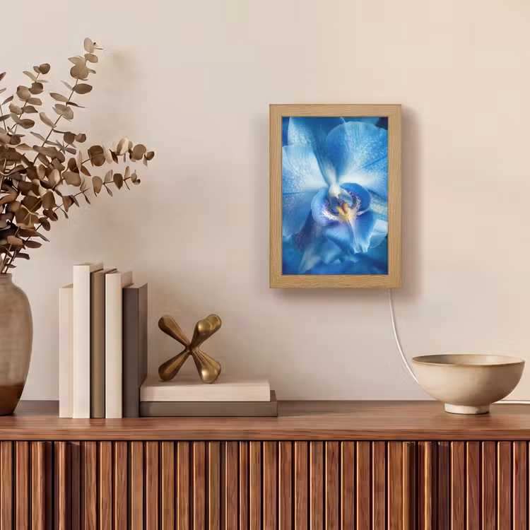 Tischlampe - Blau - Orchidee - Elegeant — 4