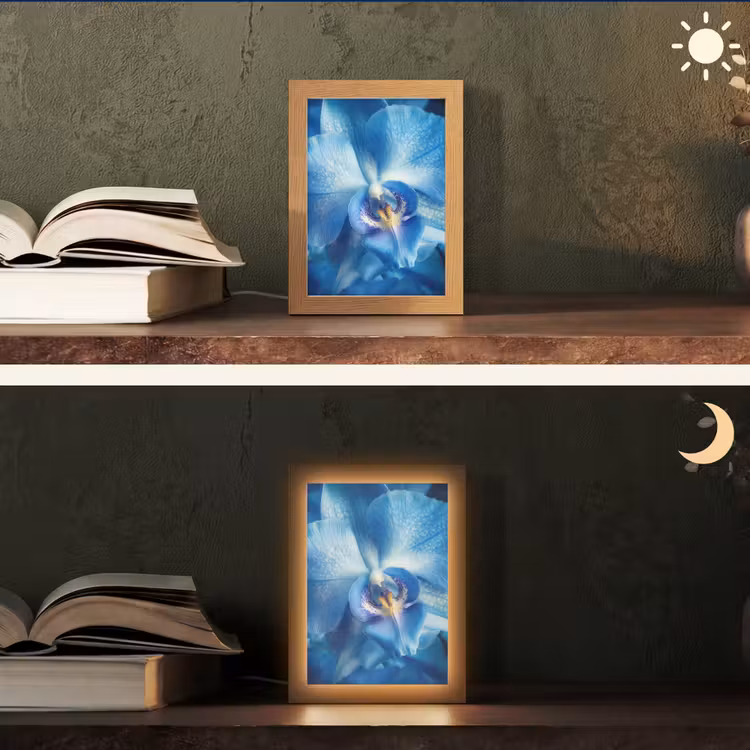 Tischlampe - Blau - Orchidee - Elegeant — 5