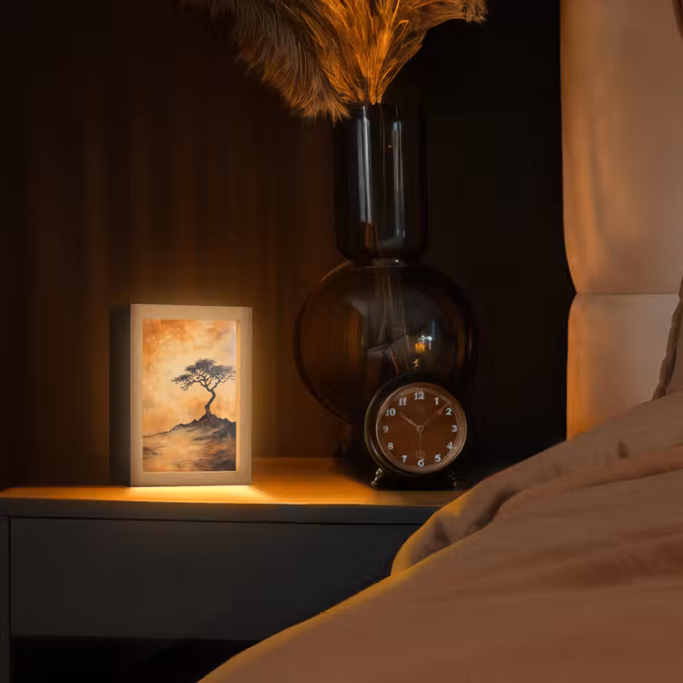 Tischlampe - Baum - Landschaft - Orange — 3