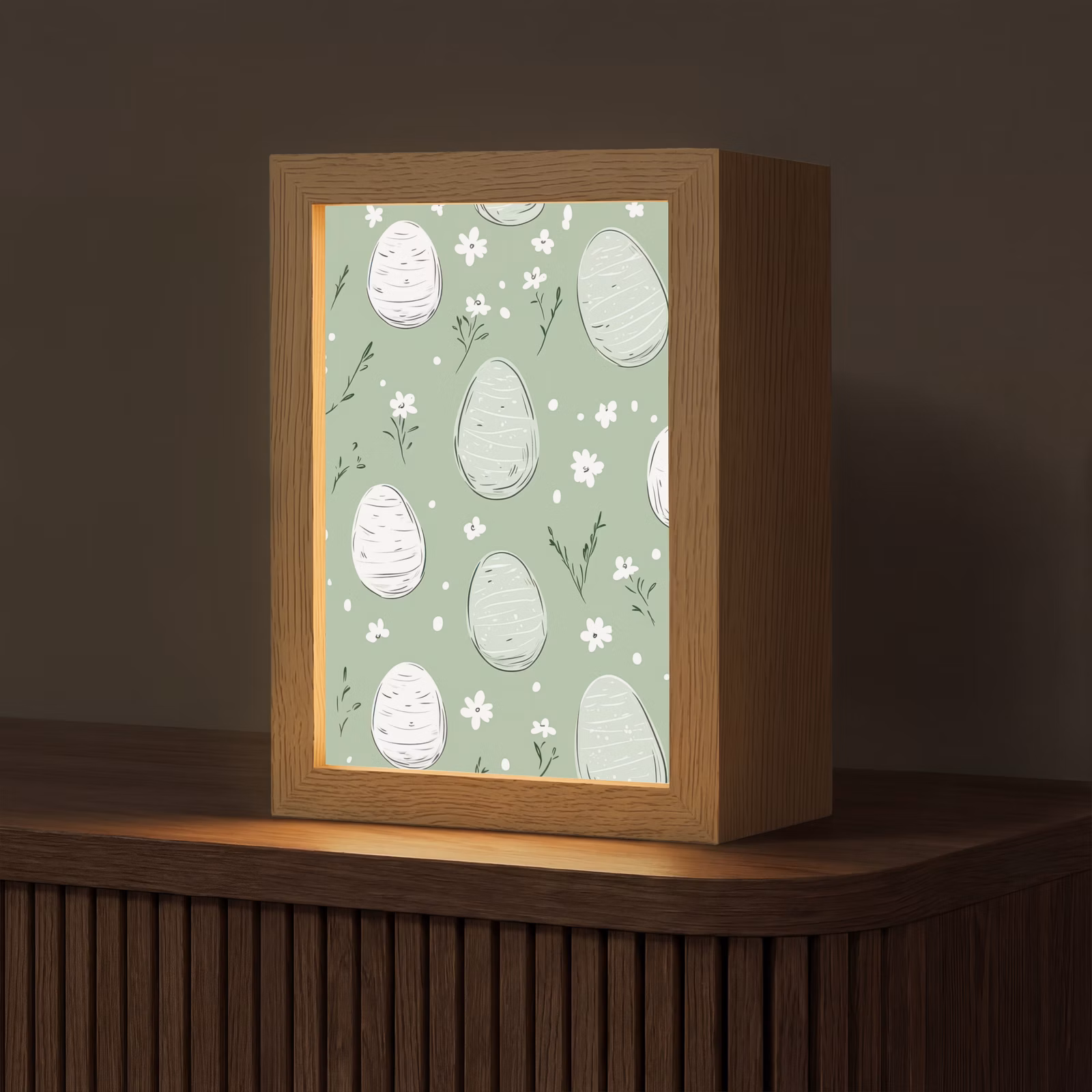 Tischlampe - Grün - Eier - Muster — 1