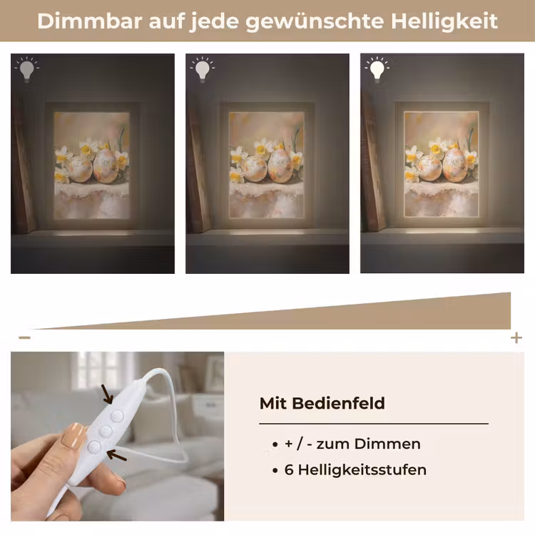 Tischlampe - Blumen - Eier - Bemalt — 8
