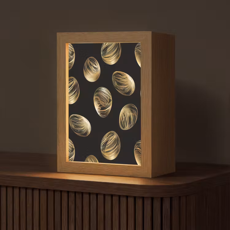 Tischlampe - Eier - Gold - Muster — 1