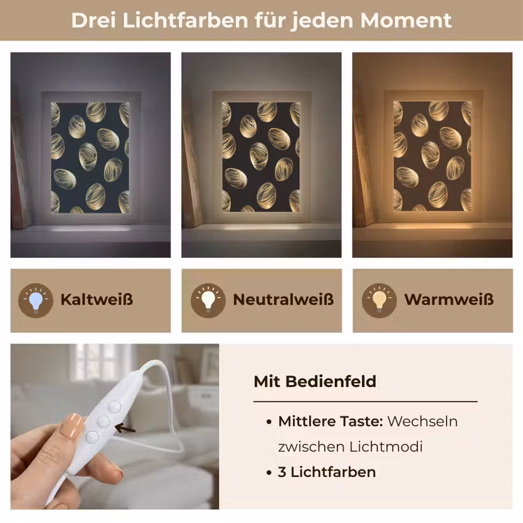 Tischlampe - Eier - Gold - Muster — 6