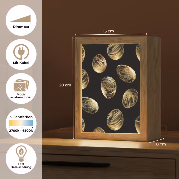 Tischlampe - Eier - Gold - Muster — 7