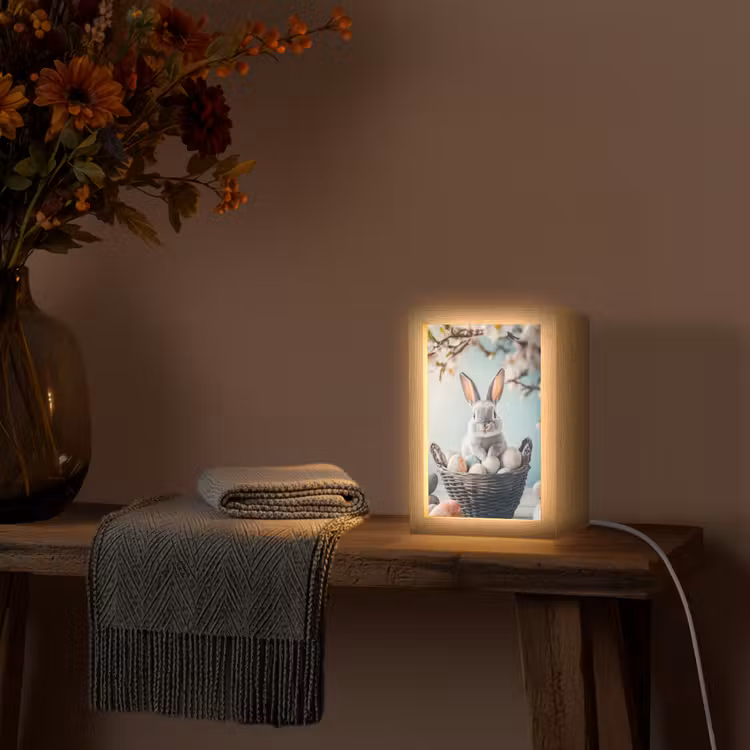 Tischlampe - Kaninchen - Eier - Korb — 2