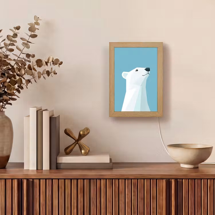 Tischlampe - Eisbär - Hellblau - Minimalistisch — 4