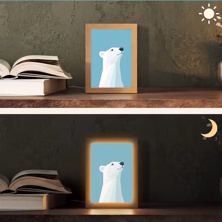 Tischlampe - Eisbär - Hellblau - Minimalistisch — 5