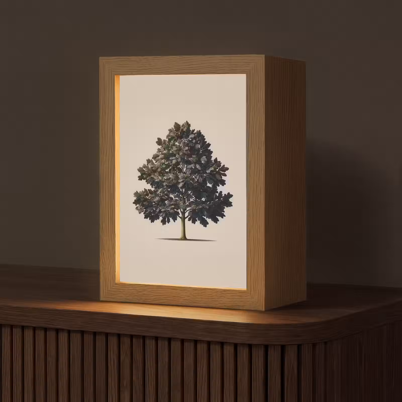 Tischlampe - Eichenbaum - Schatten - Glatt — 1
