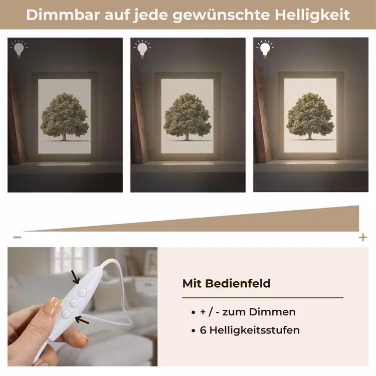 Tischlampe - Eichenbaum - Grün - Heller Hintergrund — 8