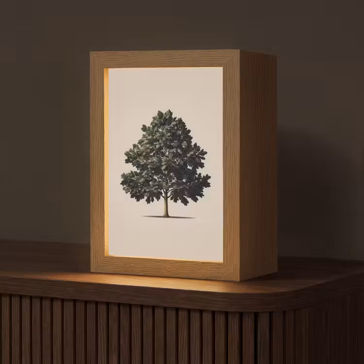 Tischlampe - Eichenbaum - Schatten - Glatt — 1