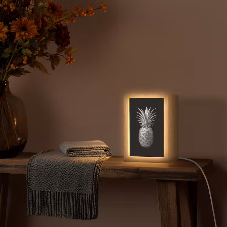 Tischlampe - Ananas - Detailliert - Blätter — 2