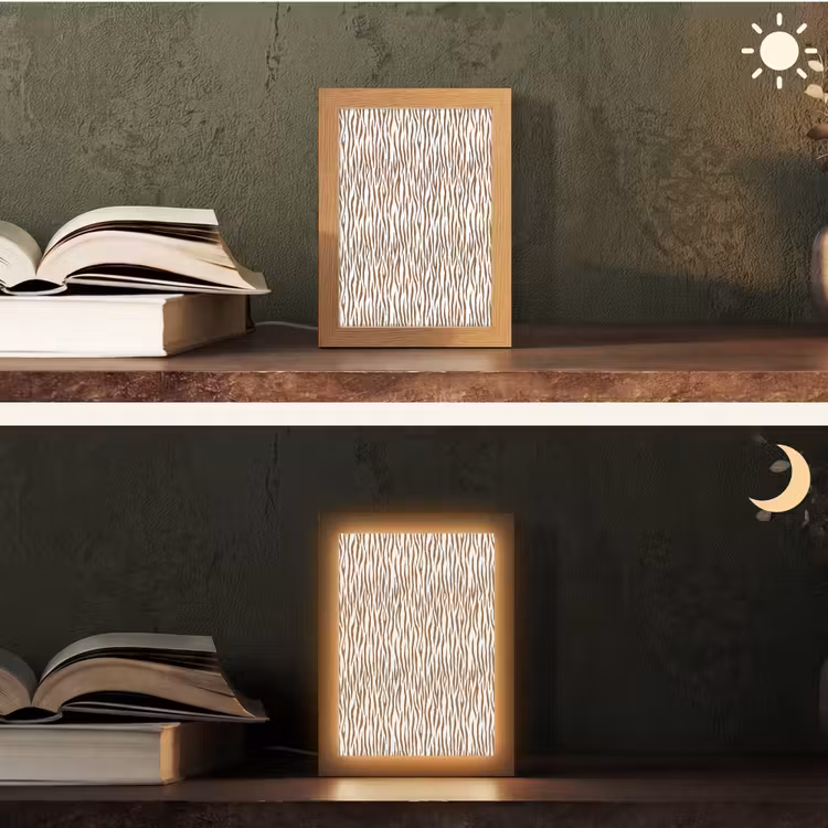 Tischlampe - Braun - Muster - Zebra — 5