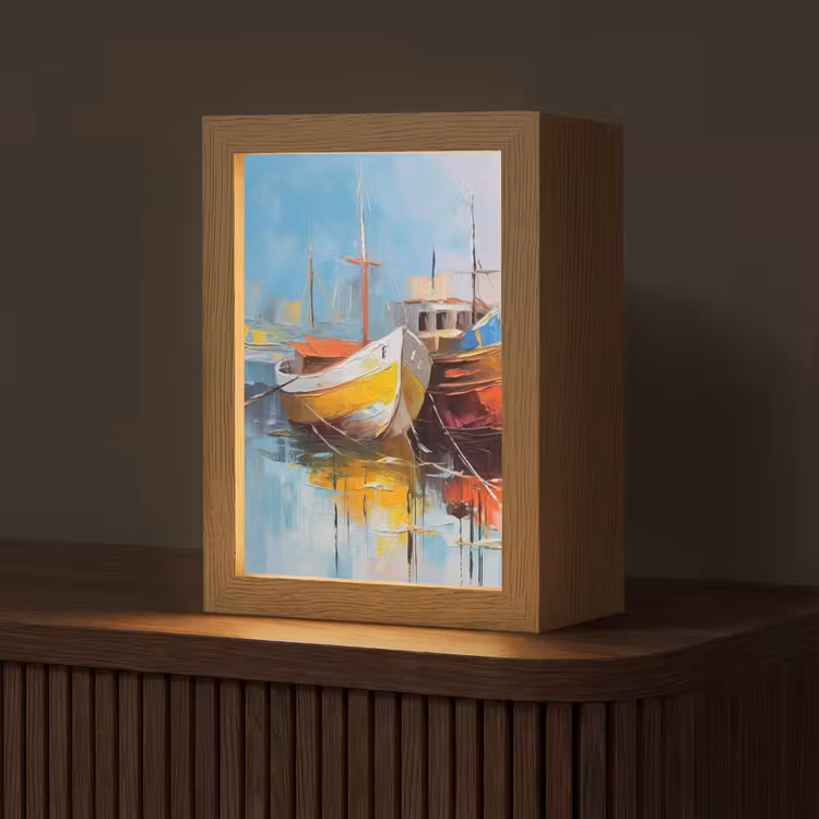 Tischlampe - Boote - Kunst - Malerei — 1