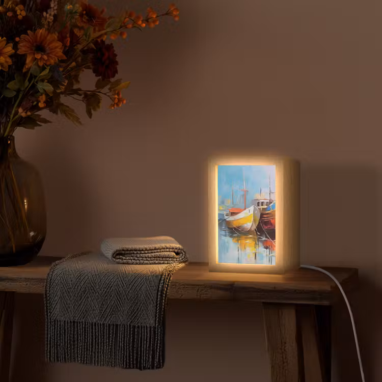 Tischlampe - Boote - Kunst - Malerei — 2