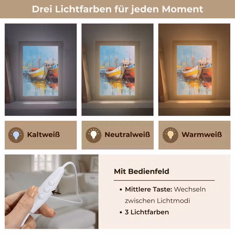 Tischlampe - Boote - Kunst - Malerei — 6