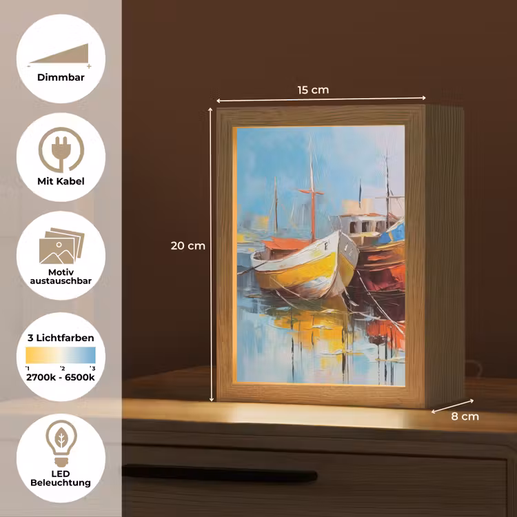 Tischlampe - Boote - Kunst - Malerei — 7