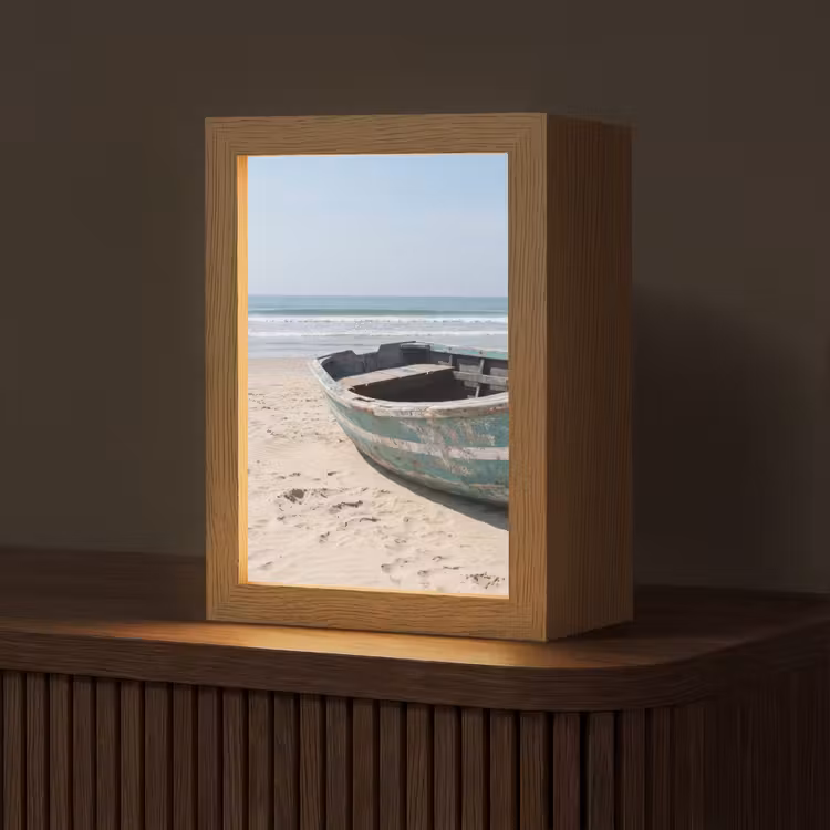 Tischlampe - Boot - Sandstrand - Meer — 1
