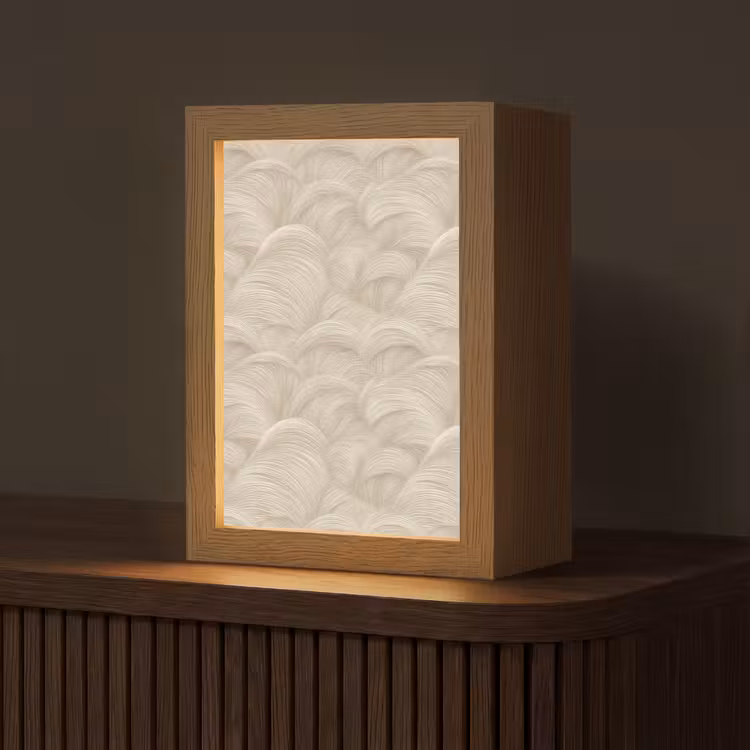 Tischlampe - Bögen - Muster - Beige — 1