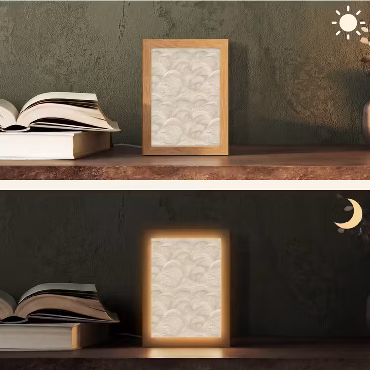 Tischlampe - Bögen - Muster - Beige — 5
