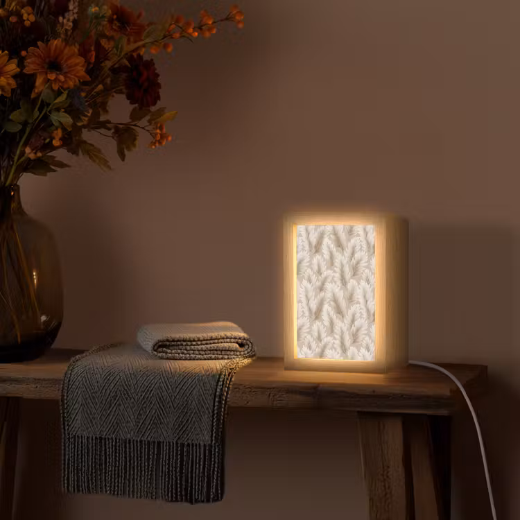 Tischlampe - Botanisch - Muster - Beige — 2