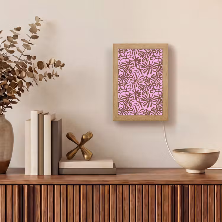 Tischlampe - Bio - Muster - Rosa — 4