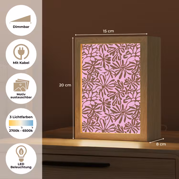 Tischlampe - Bio - Muster - Rosa — 7
