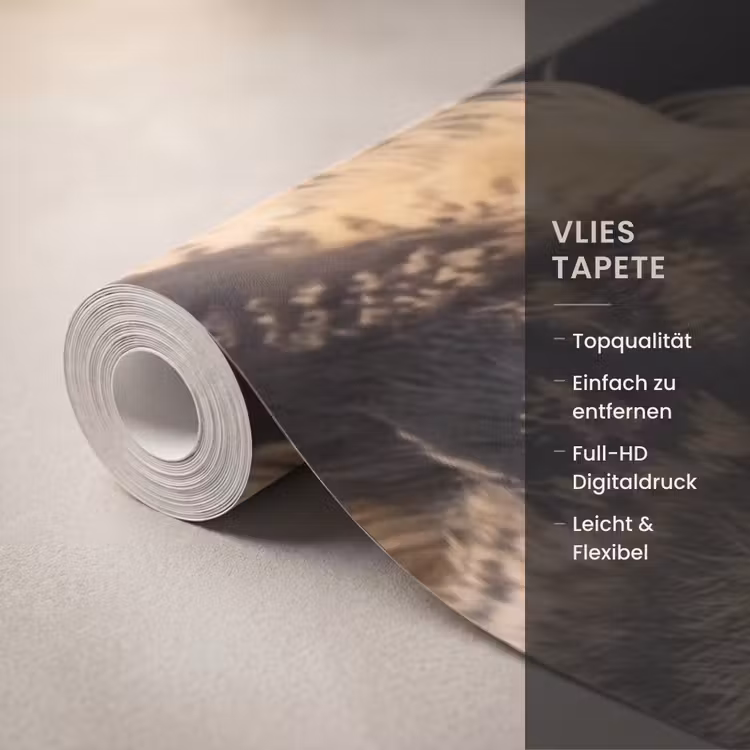 Tapete - Eule - Porträt - Braun — 3