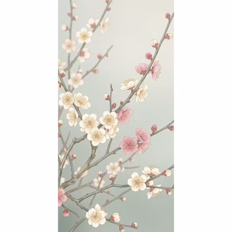 Tapete - Kirsche - Blüte - Grün — 2