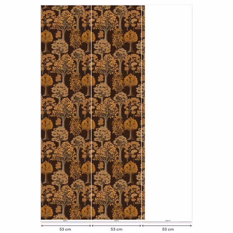 Tapete - Bäume - Muster - Braun — 6