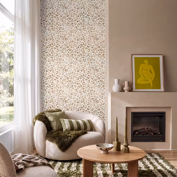 Tapete - Leopard - Klassisch - Beige — 1