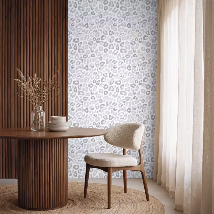 Tapete - Leopard - Motiv - Grau — 4