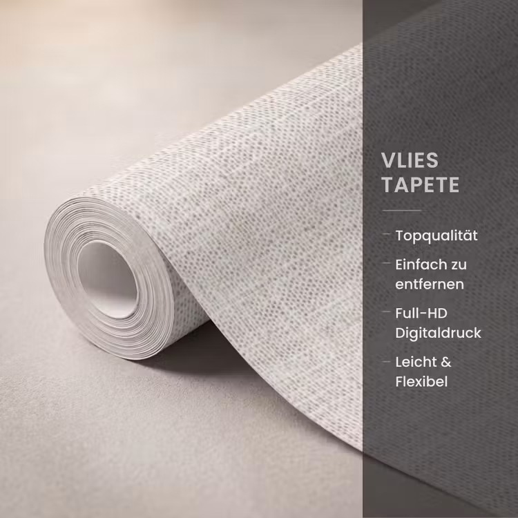Tapete - Leinen - Textur - Beige — 3