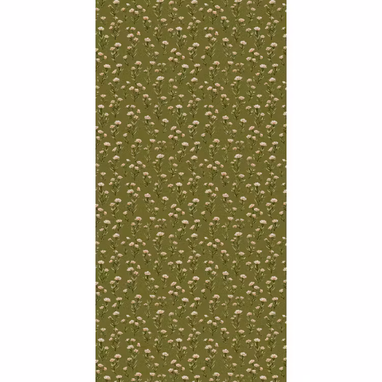 Tapete - Rustikal - Blumen - Grün — 2