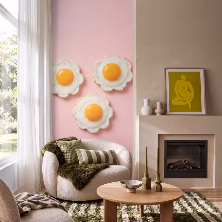 Tapete - Eier - Blume - Rosa — 1