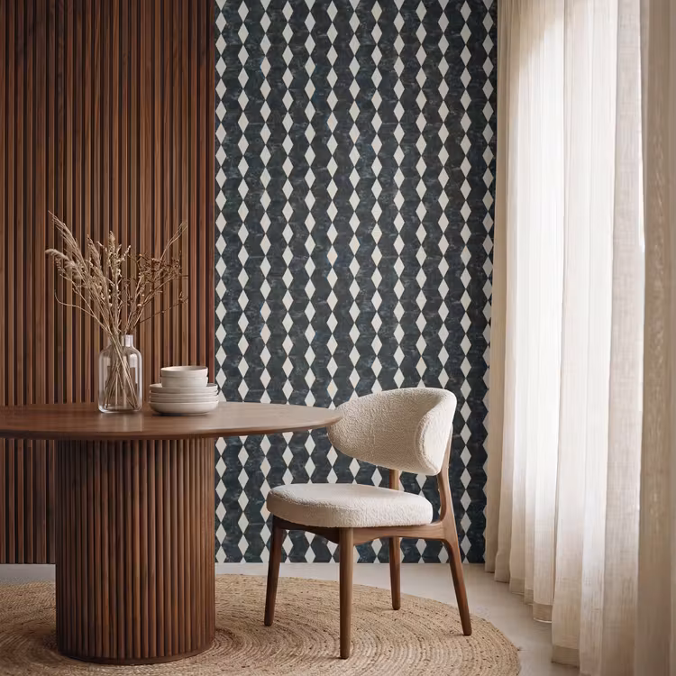 Tapete - Geometrisch - Muster - Marmor - Grün — 4
