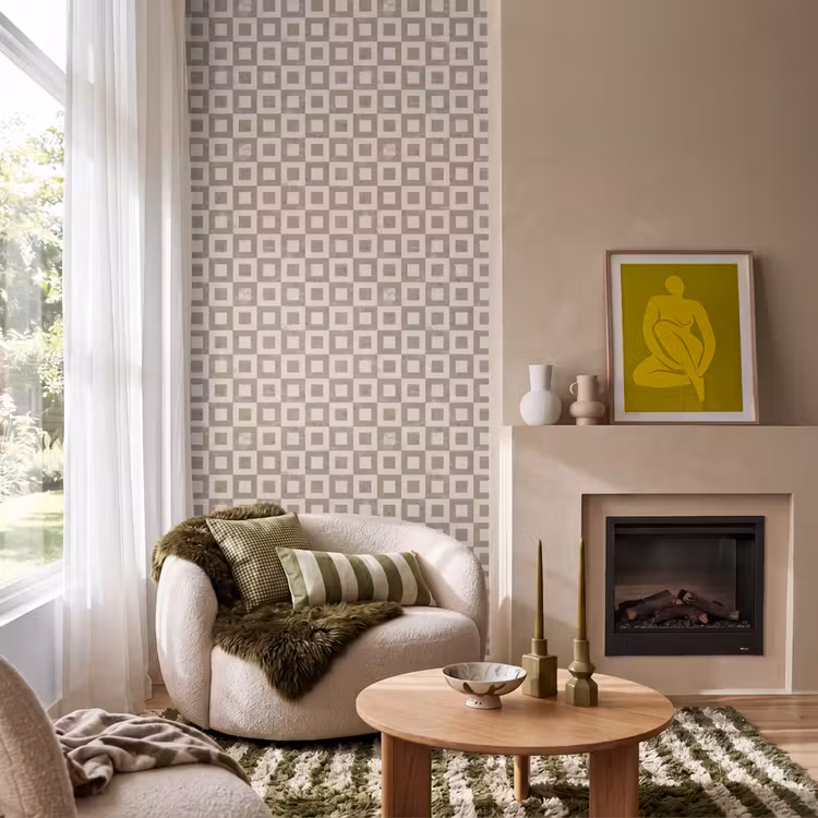 Tapete - Muster - Marmor - Beige — 1