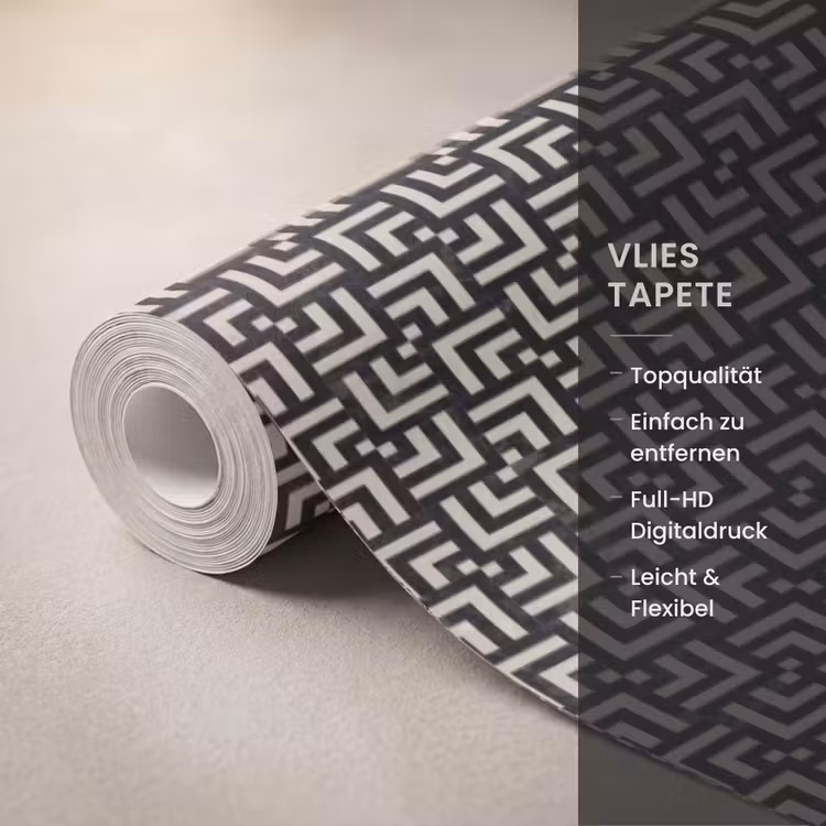 Tapete - Muster - Marmor - Schwarz — 3