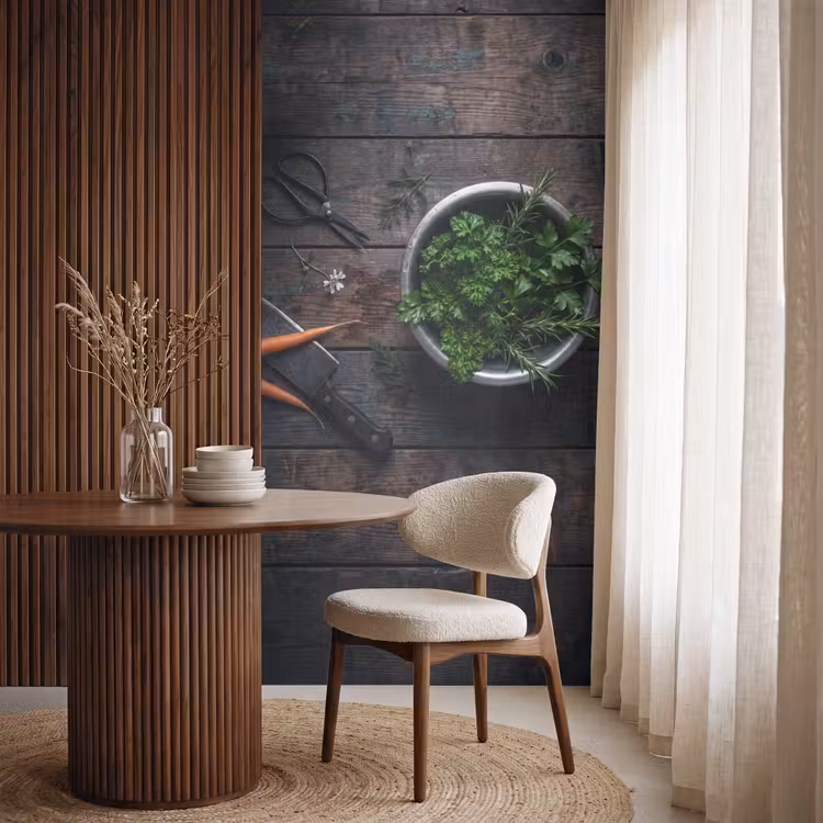 Tapete - Gemüse – Holz – Essen — 4